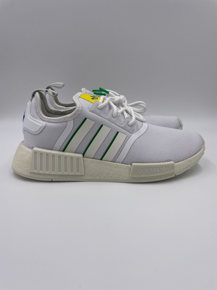 adidas NMD R1 Brazil White Green Yellow Boost Sneakers Womens GX9885 New
