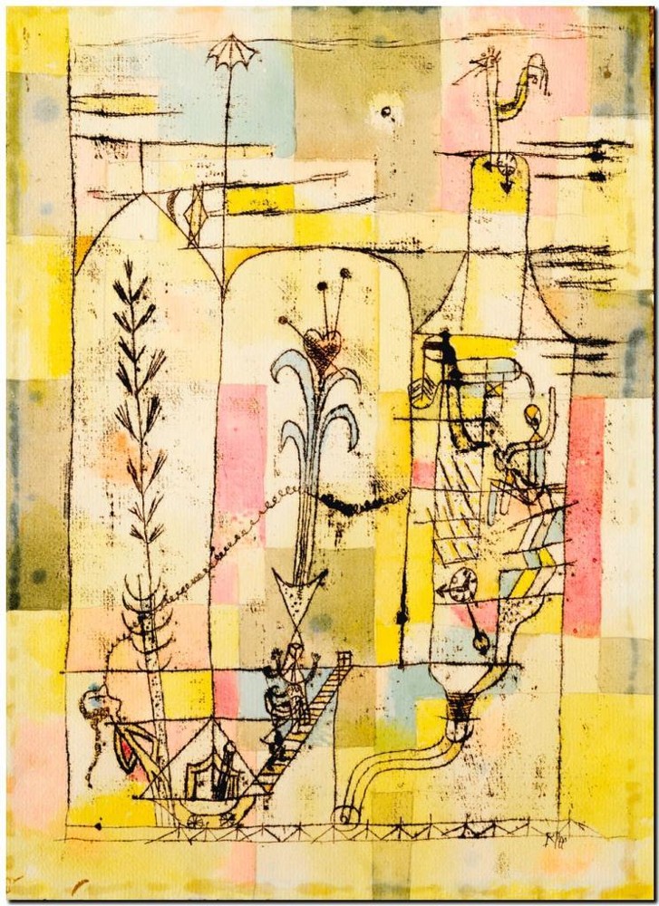 PAUL KLEE ABSTRACT ART  Hammamet Mosque *FRAMED* CANVAS PRINT  24x16