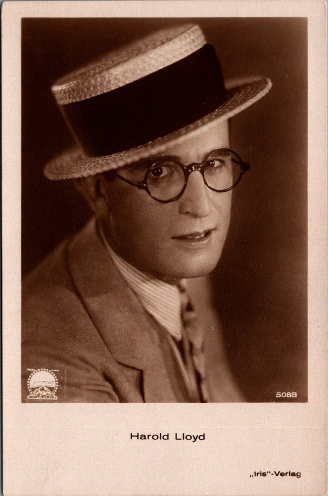 Harold Lloyd Silent Film Star RPPC Postcard - Paramount Iris-Verlag