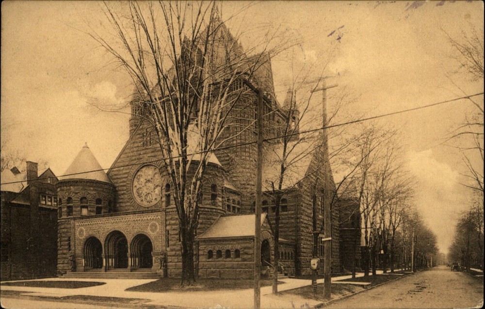 First Presbyterian Church Detroit Michigan ~ dated 1909 vintage postcard