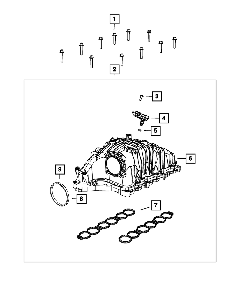 Genuine Mopar Intake Manifold Kit 68492577AA for Optimal Engine Performance