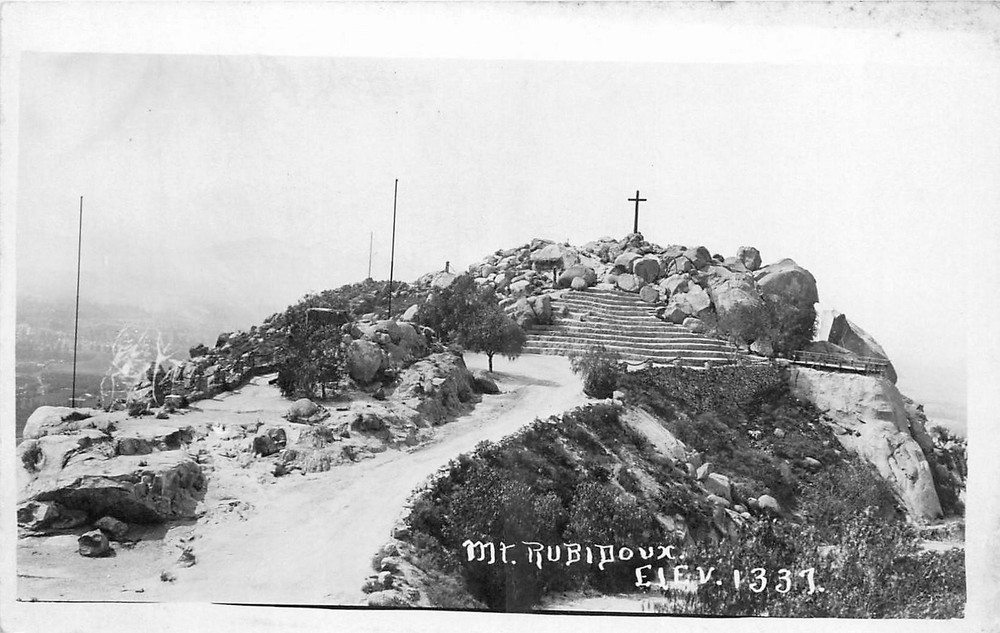 1920s Riverside California Mount Rubidoux RPPC Postcard 26-3593