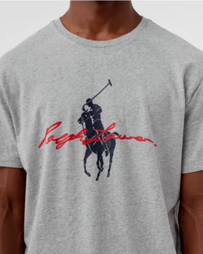 Polo Ralph Lauren Classic Fit Short Sleeve Big Pony Logo T-Shirt, Gray, XS
