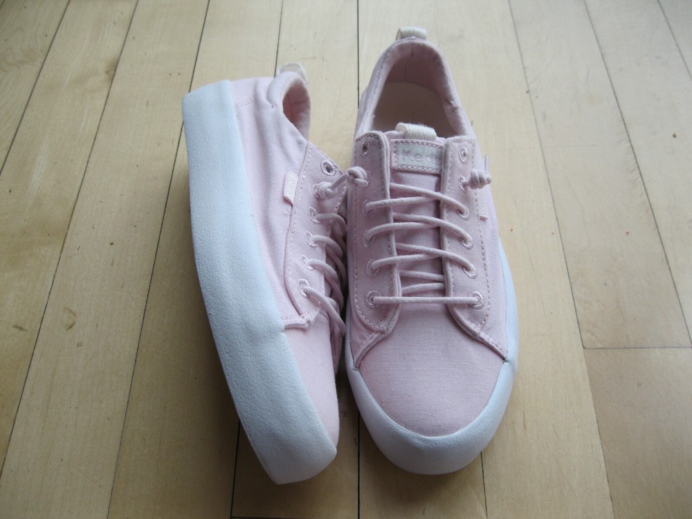 Keds Kickback Washable Classic Canvas Lace Up Sneaker Shoe Pink Women 5 NEW