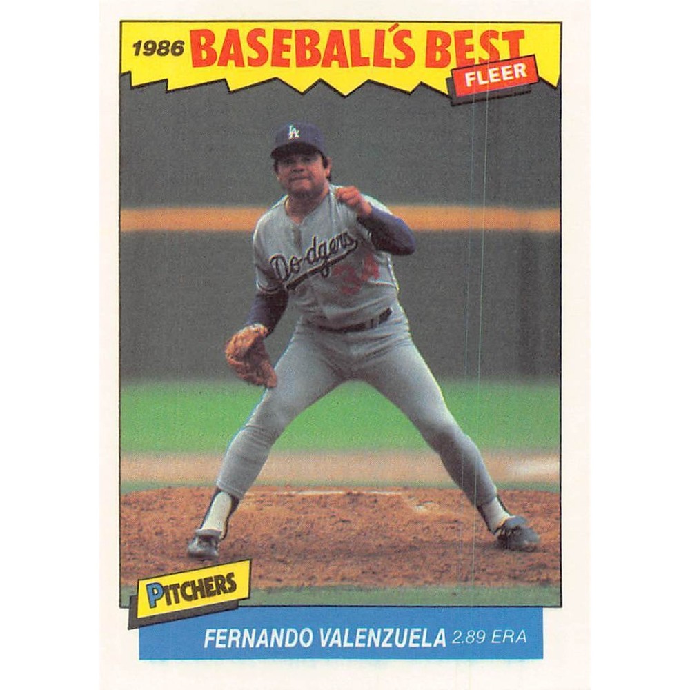 1986 Fleer Baseball's Best Sluggers vs. Pitchers #41 Fernando Valenzuela