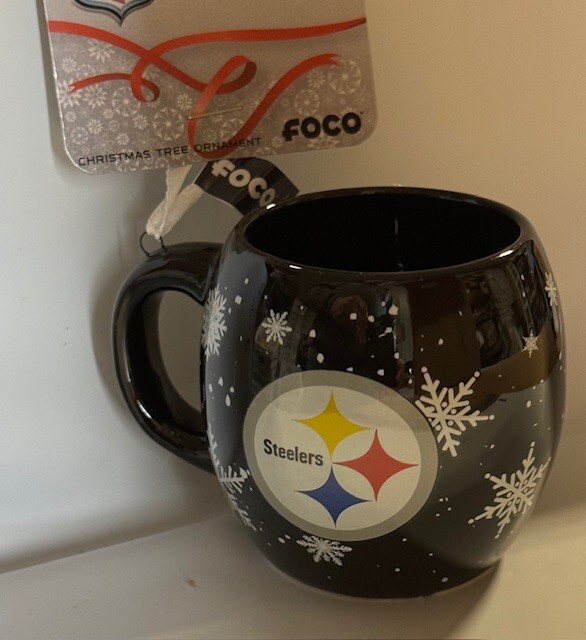 Pittsburgh Steelers Christmas Tree Holiday Ornament - Team Color Mug - Ceramic