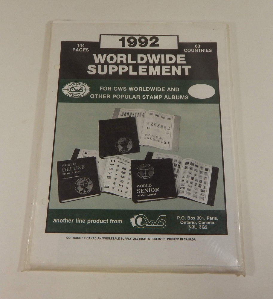 Canadian Wholesale Supply Worldwide 1992 63 Countries Stamp Album Pages