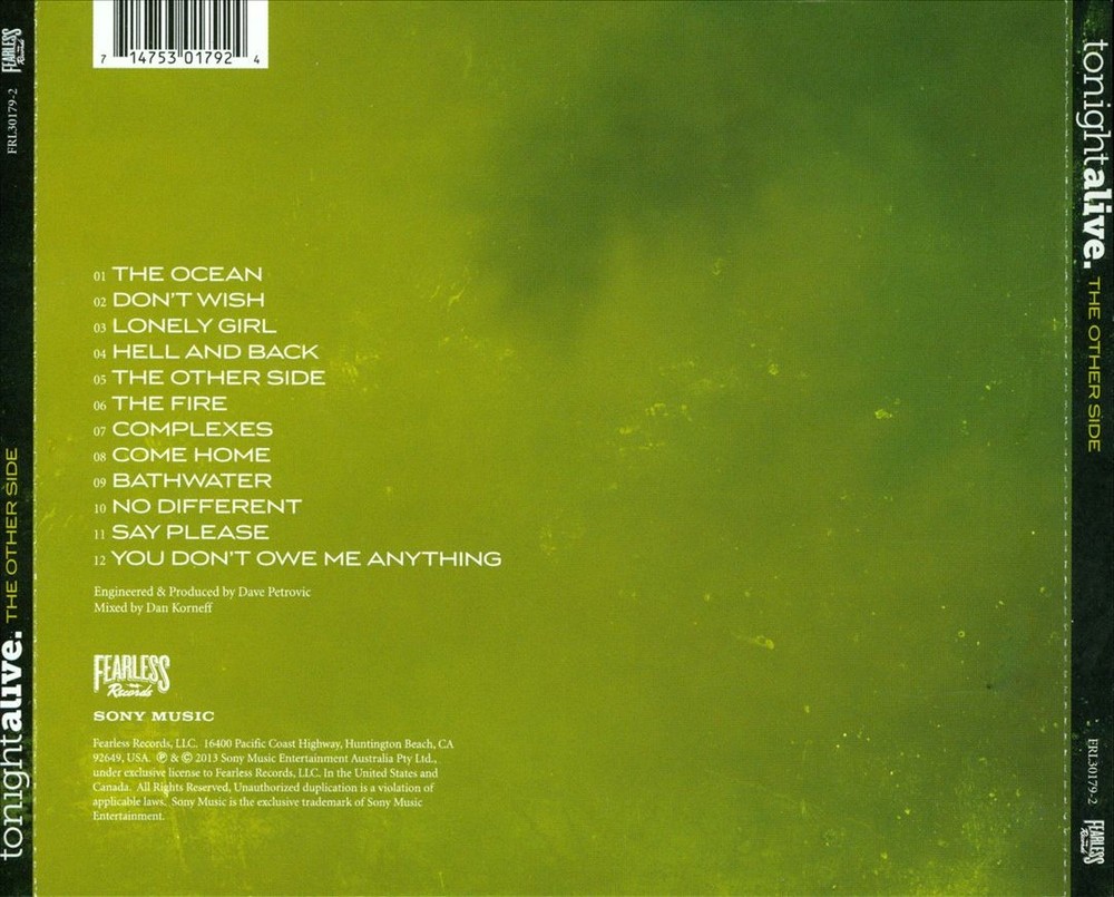Tonight Alive Other Side New Cd