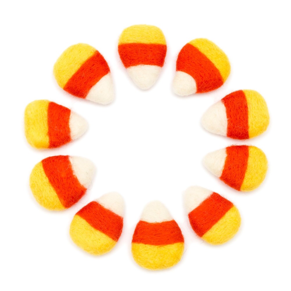 Felt Candy Corn - Create Garland Autumn Decor Halloween Thanksgiving Felt P