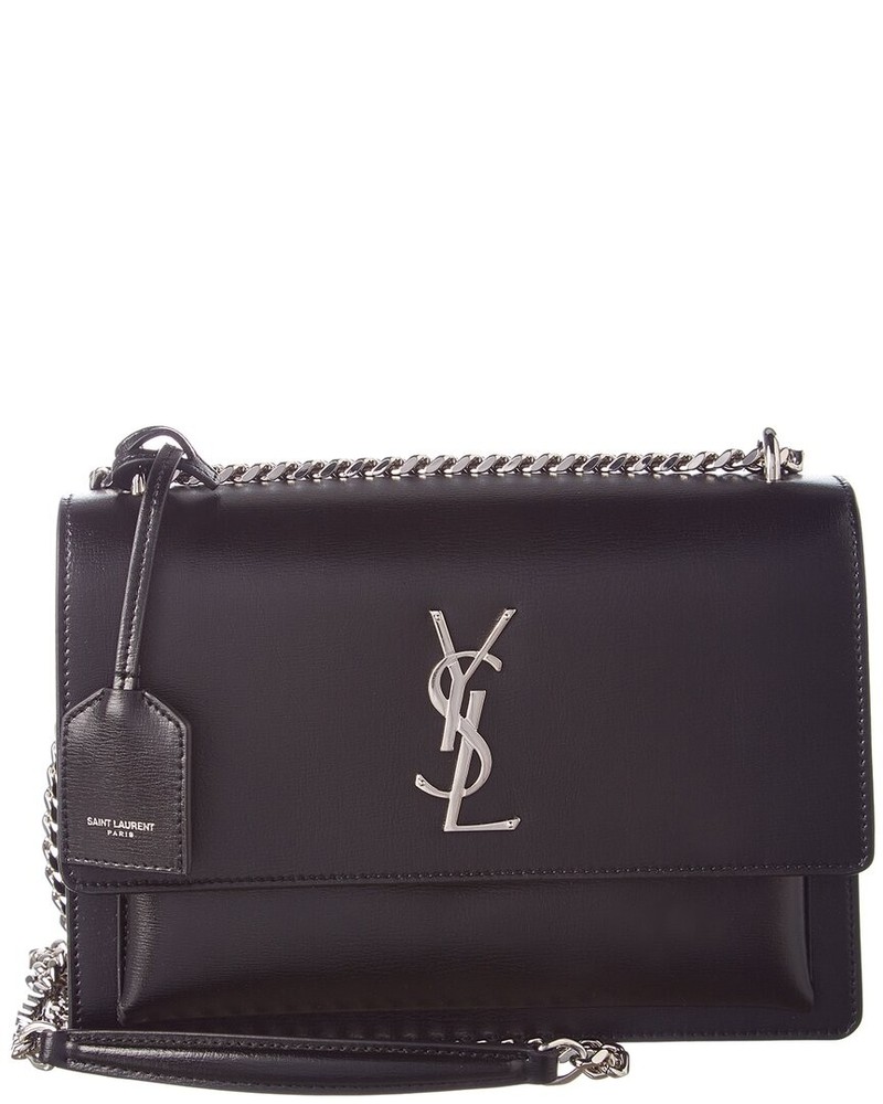 Saint Laurent Sunset Shoulder Bag Medium Black Leather