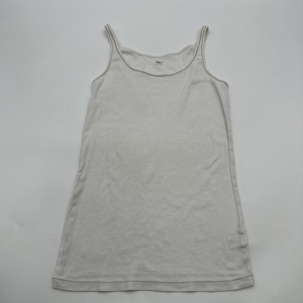 Gap Tank Top Women S White Solid ..#32795