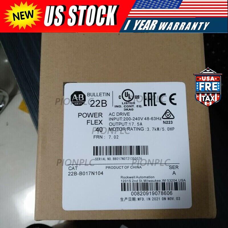 Sealed 22B-B017N104 ALLEN BRADLEY PowerFlex 40 AC Drive 17A 5HP US Free Tax