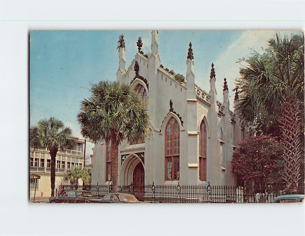Postcard Huguenot Church Charleston South Carolina USA