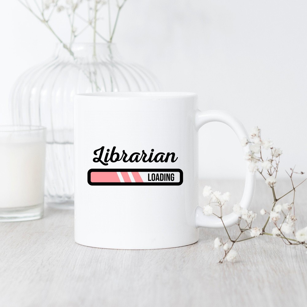 Funny Librarian Loading Mug - Perfect Gift for Book Lovers