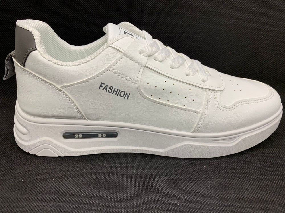 Men's Black & White Retro Lace-Up Casual Shoes Faux Leather Comfort Deck Sneakers