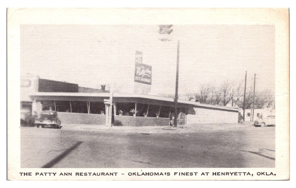 Henryetta, Oklahoma - Patty Ann Restaurant - Vintage Postcard