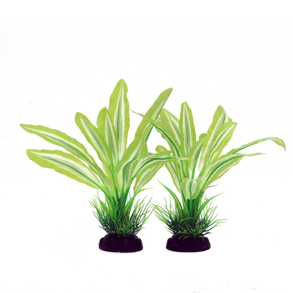 8-Inch Silk Aquarium Plants for Betta Fish Tank - 2 Pack Small Soft Decor