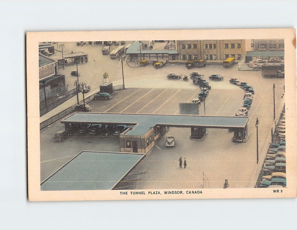 Postcard Tunnel Plaza Windsor Ontario Canada North America