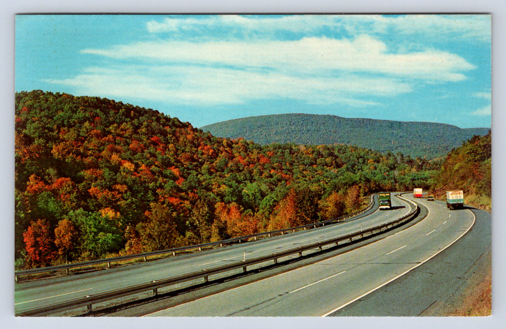 Vintage Postcard Early Fall Pennsylvania Turnpike Bedford
