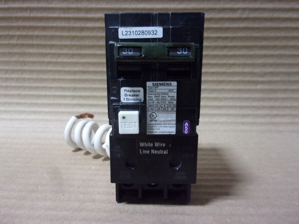 Siemens QP QF QF230A 2 Pole 30 Amp 240v GFCI Circuit Breaker GFI