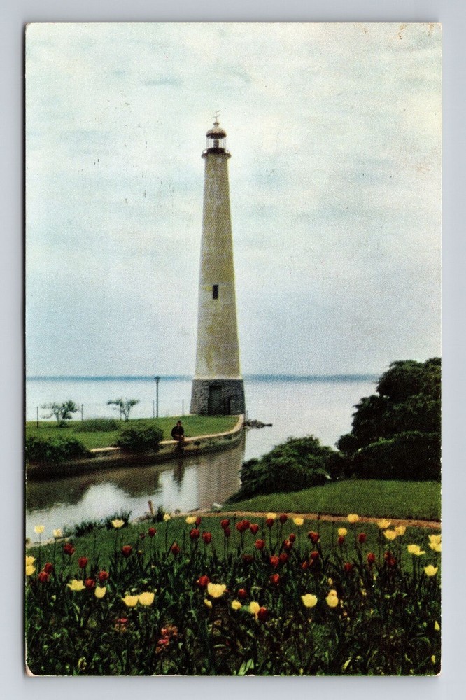 Lighthouse At Grand Lake, Scenic View, Vintage Postcard