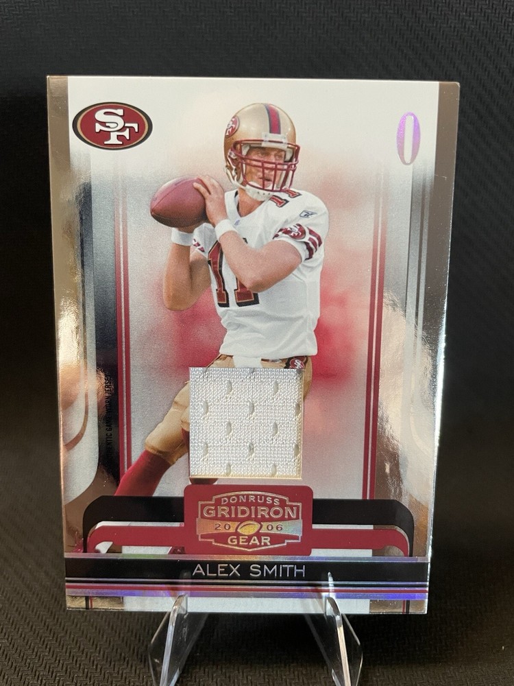 2006 Donruss Gridiron Gear Alex Smith 49ers Game Worn Jersey 31/50 #86