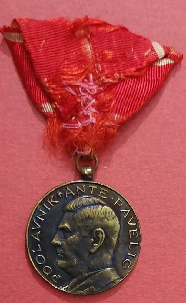 Bronze Medal For Bravery/NDH/A. Pavelić/WW2/Kolajna za Hrabrost