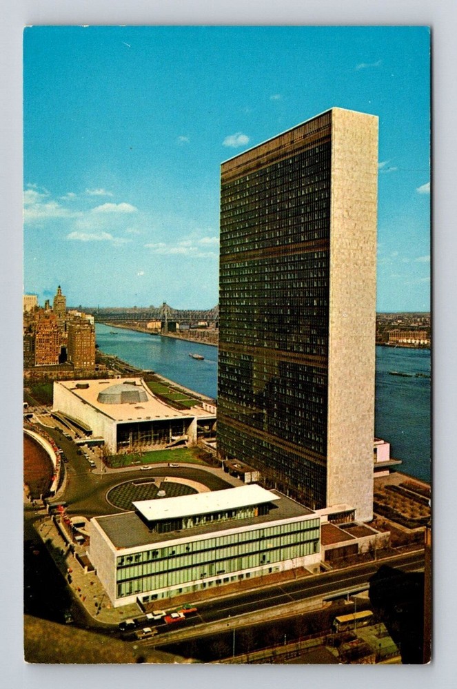 New York City NY-United Nations Headquarters, Antique, Vintage Souvenir Postcard