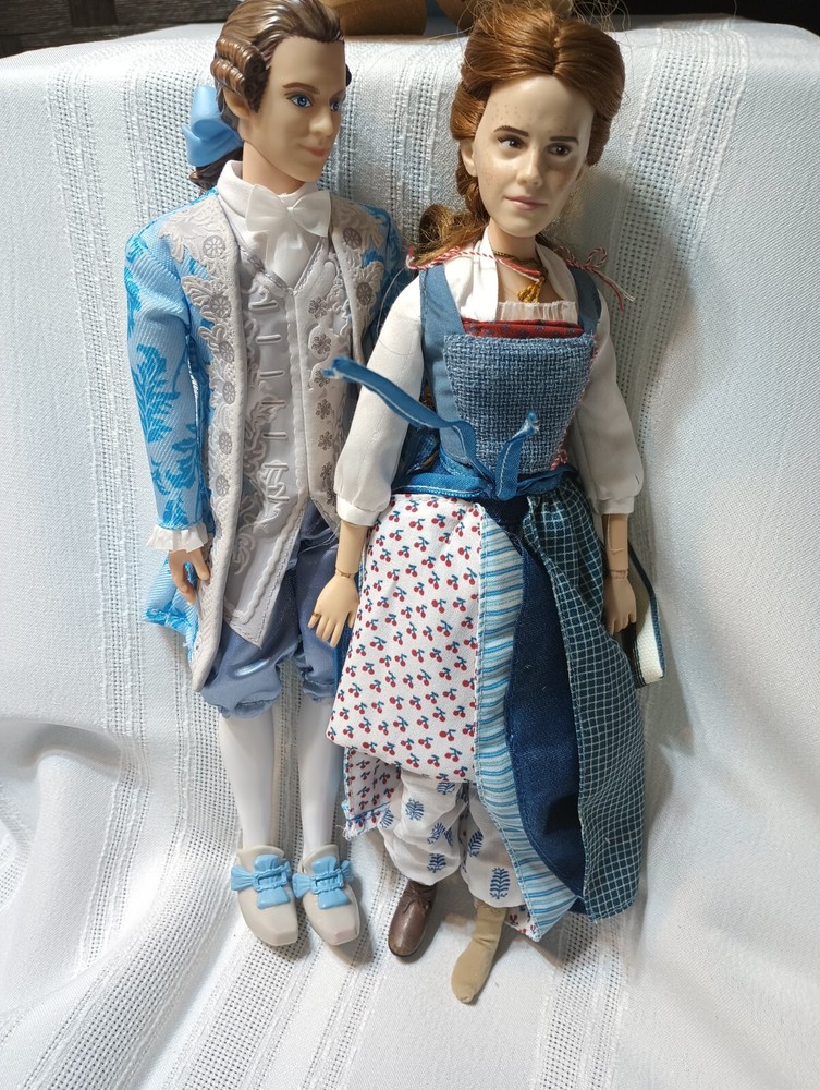 Beauty & The Beast Live Action Movie BELLE & the Prince Doll Set Disney Store