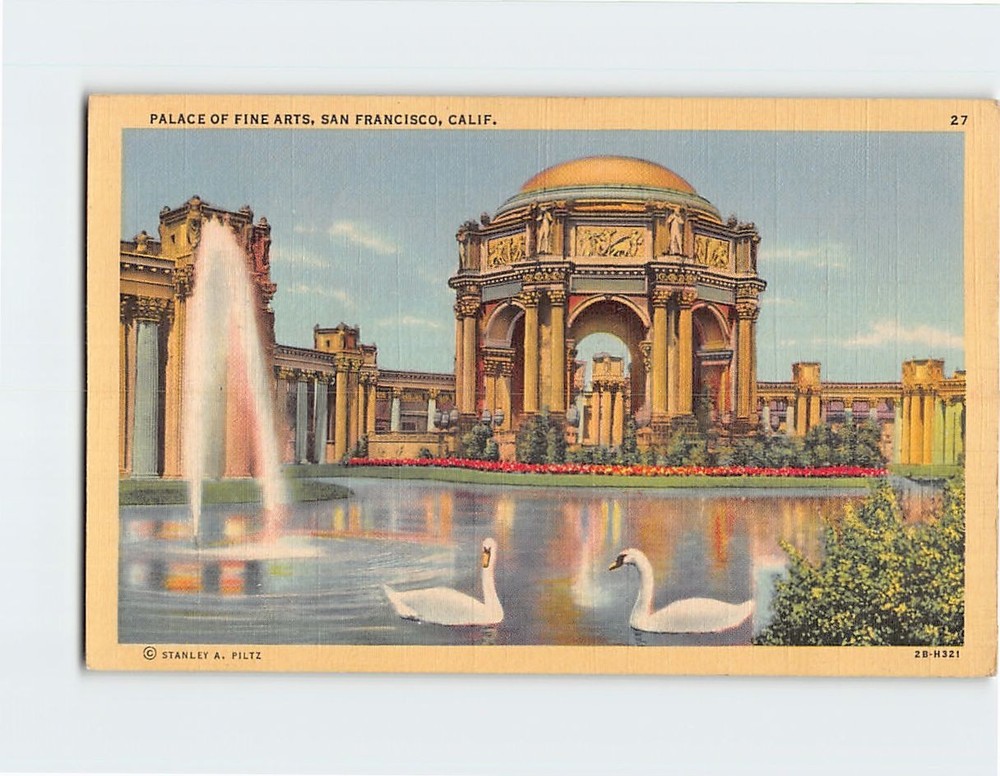 Postcard Palace of Fine arts San Francisco California USA