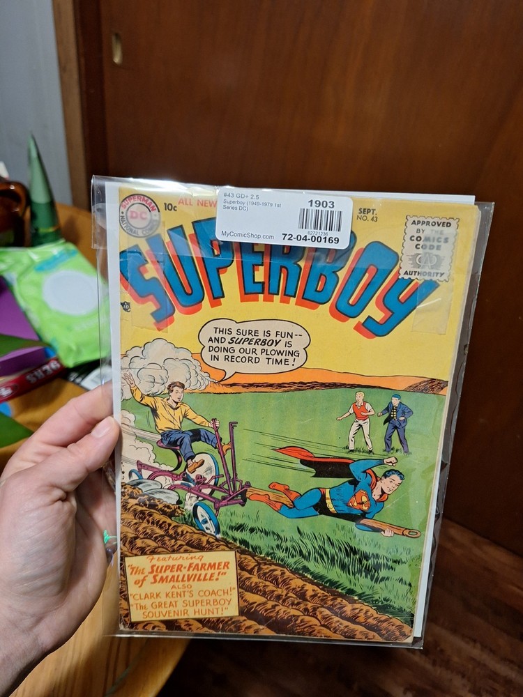 Vintage Superboy Comic Book #43 Graded  +2.5