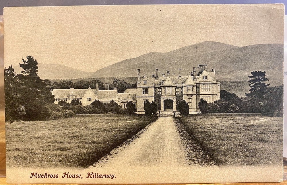 Irish Postcard MUCKROSS HOUSE Lakes of Killarney Kerry Ireland Lawrence Nat Park