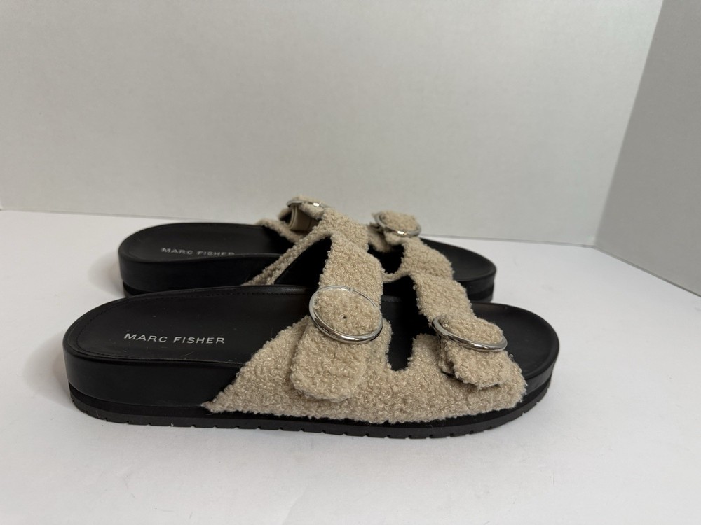 Marc Fisher womens fleece slides cozy size 11