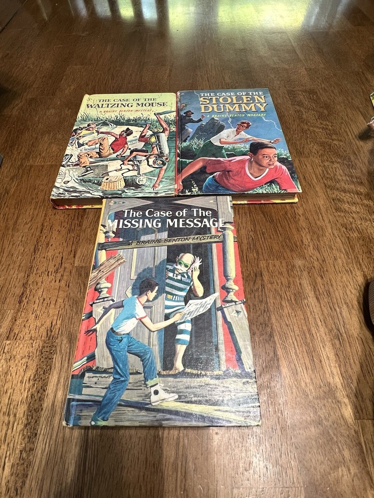 Brains Benton 3 Book Lot Vintage Mystery Case Detective Hard Cover #1, 3, 5