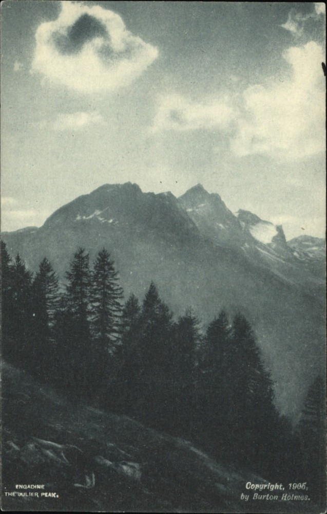 Julier Peak Graubuden Switzerland Upper Engadine Valley 1906 UDB unused postcard