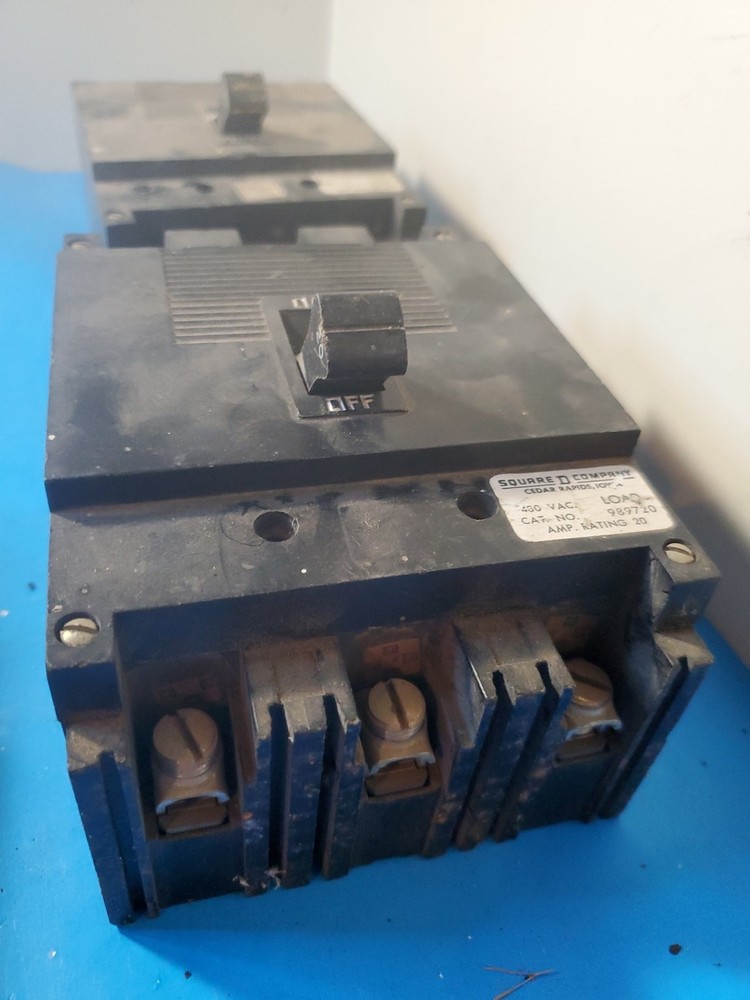 SQUARE D 989720 3 Pole 20 Amp 480V Circuit Breaker