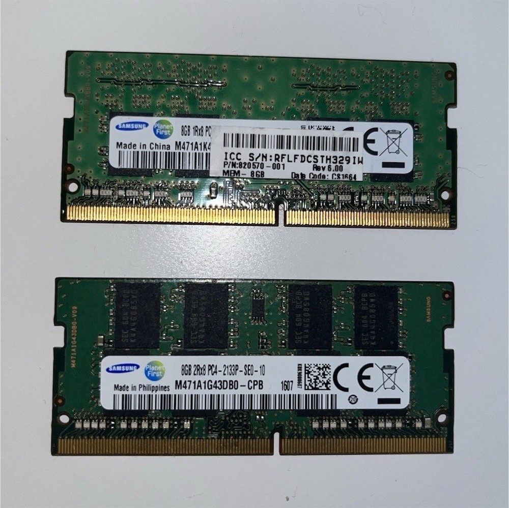 Samsung 16GB (2x8GB) DDR4 260-Pin SO-DIMM PC4-2133P ECC M471A1G43DB0