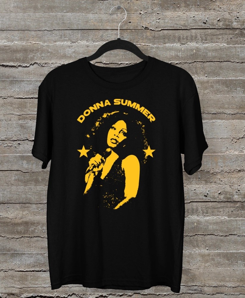 Donna Summer Men T-shirt Black Short Sleeve All Sizes S to 345XL