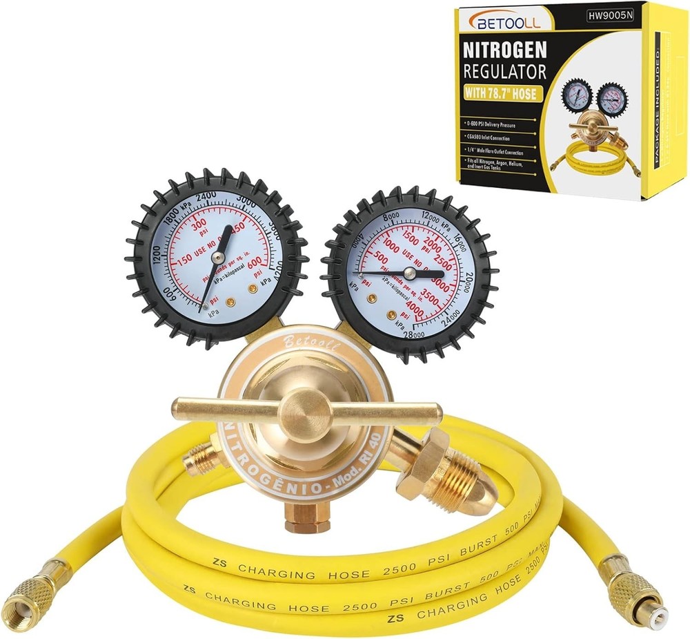 Nitrogen Regulator Nitrogen Gauge W/ 78.7