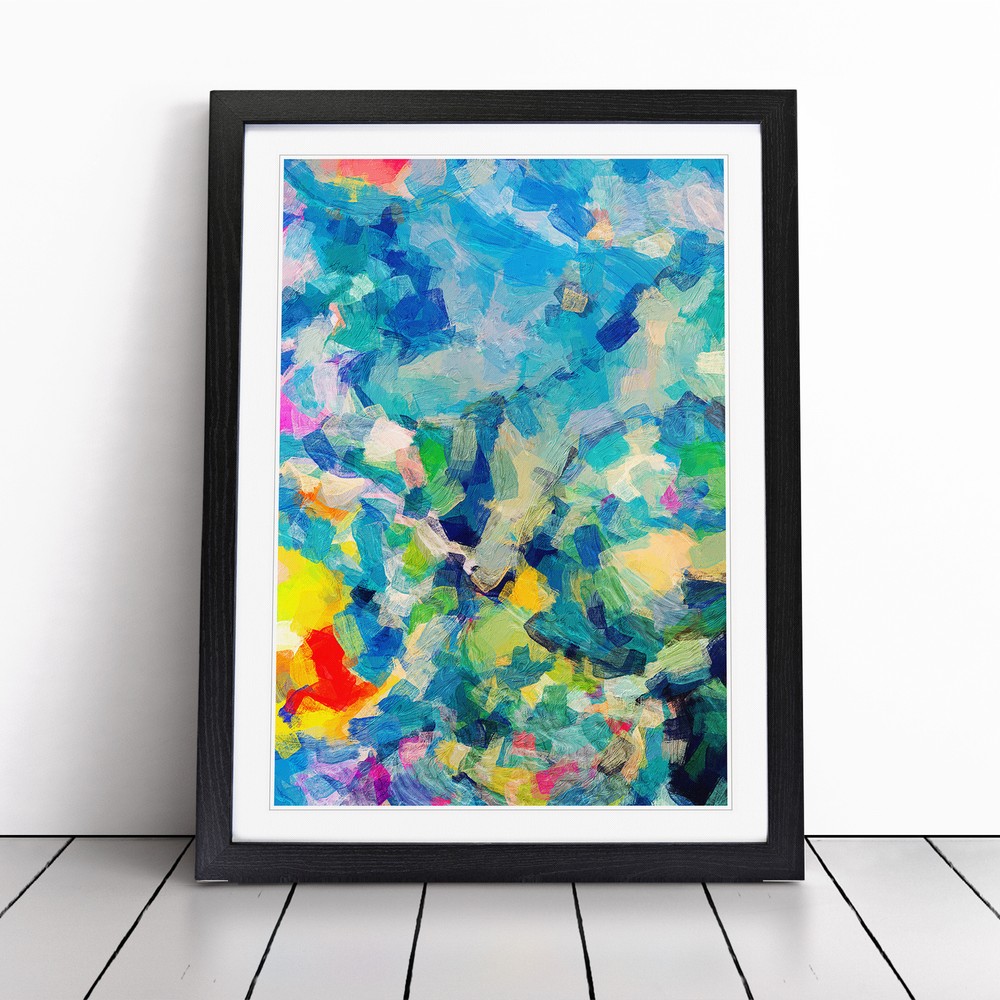 Joy In Life Abstract Wall Art Print Framed Canvas Picture Poster Decor