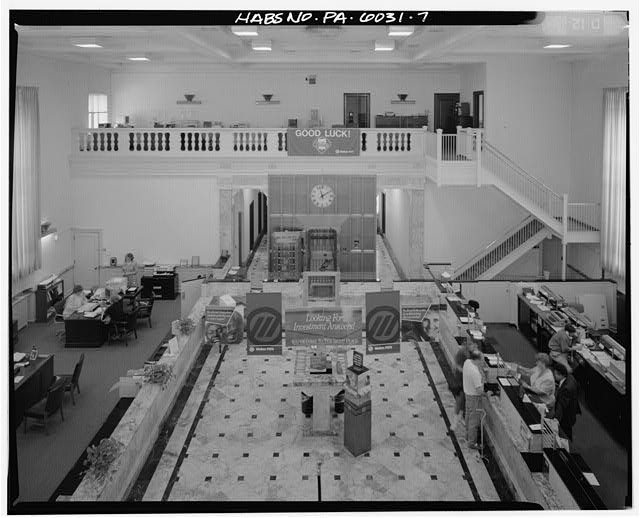 Ambler Pennsylvania First National Bank of Ambler 1900s Interior Lobby