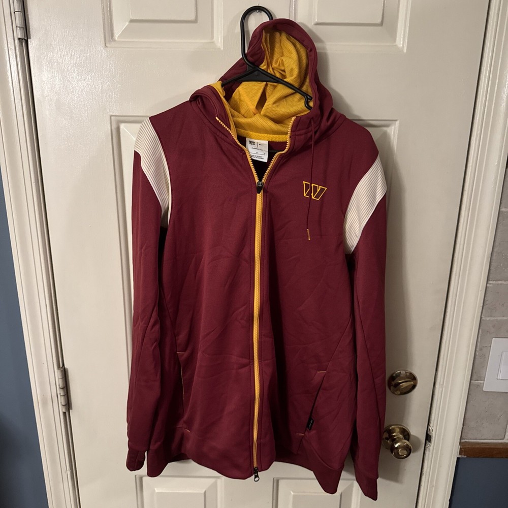 NFL Washington Commanders Nike Therma-Fit Full Zip Hoodie Jacket Men's Large