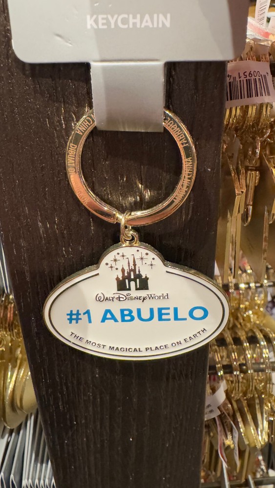 Walt Disney World Cast Member Badge  Keychain #1 Abuelo NEW-image