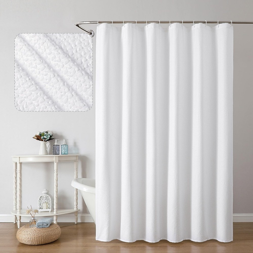 OWENIE White Shower Curtain for Bathroom 72x72 72