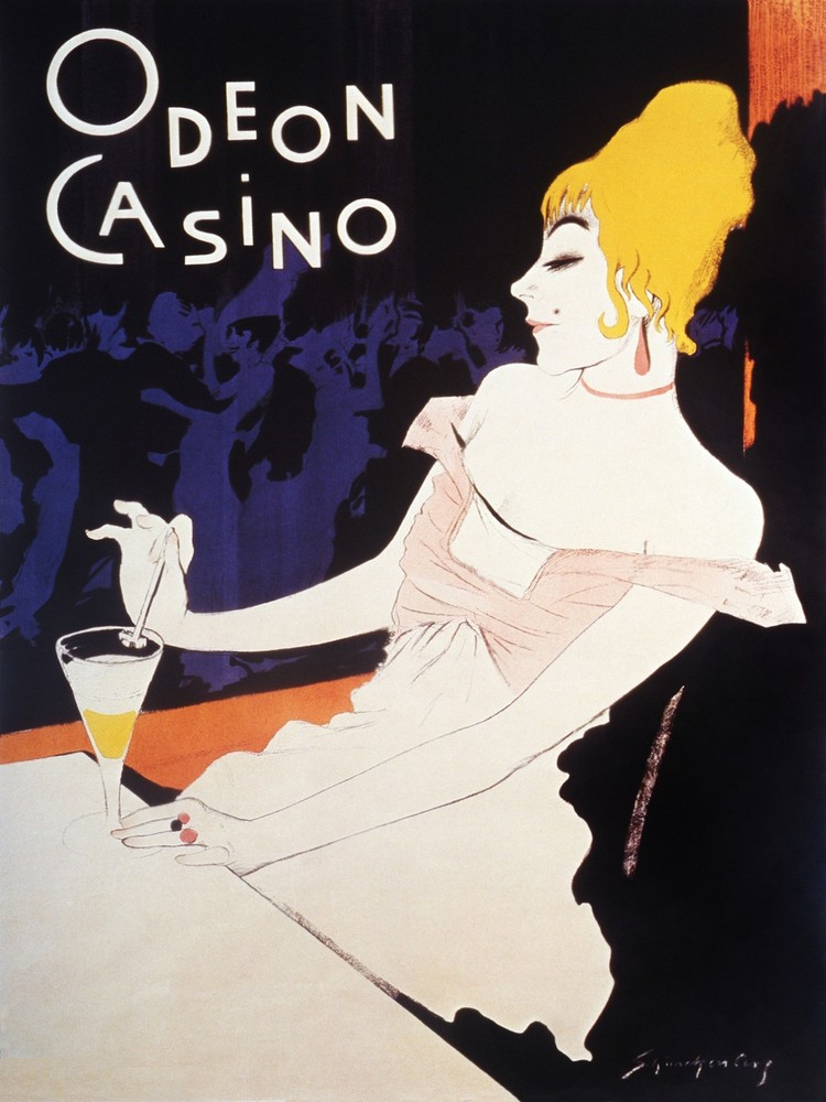 Odeon Casino Nouveau Decorative Poster. Graphic Art. Wall Interior Design 2386