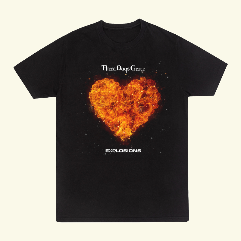 Explosions Three Days Grace Black t-shirt Unisex Cotton tee All Sizes CB546
