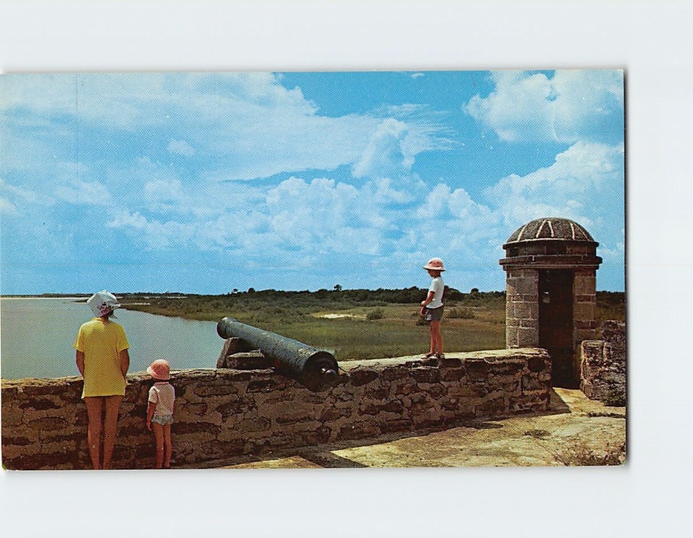 Postcard Stone Watchtower Fort Matanzas National Monument St. Augustine Florida