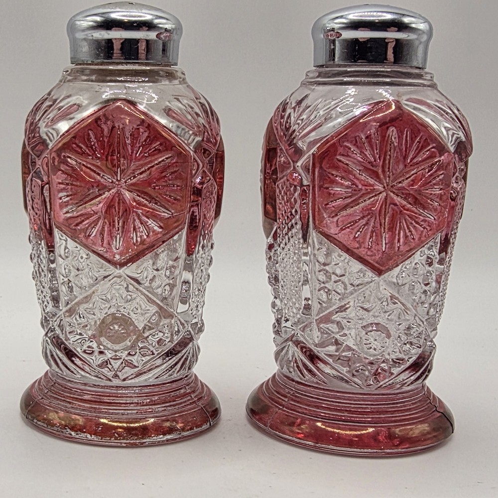 Vintage Imperial Glass Company Mogul Variant Salt & Pepper Shakers