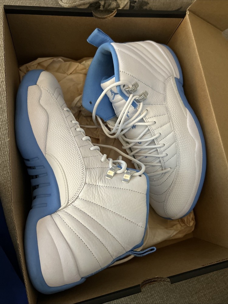 Air Jordan 12 Grey University Blue Sneakers