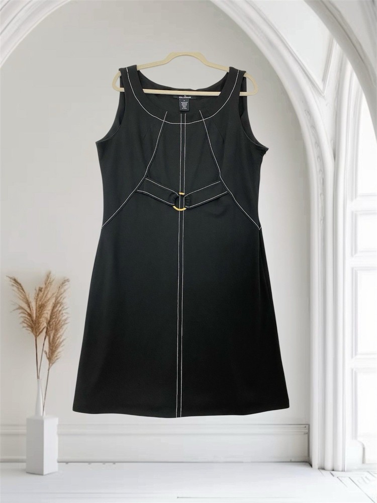 Lennie For Nina Leonard Black Sleeveless Sheath Dress Women’s Size Large